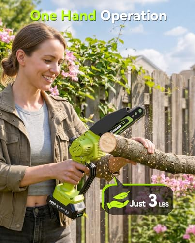 Supstable Mini Chainsaw 6 Inch,Battery Powered Chain Saw Cordless - Image 3