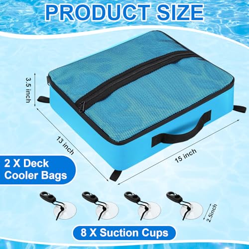 Dansydaisy 2 Pack Paddle Board Cooler Bag Waterproof Portable Deck Kayak Soft Insulated Cooler Bag Surf Sup Paddle Board Accessories Coolers for Outdoor Camping Kayaking