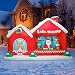 Holidayana 8 ft Inflatable Christmas Santa Workshop Outdoor Decoration, Christmas Inflatables Decorations with LED Lights, Fan, and Stakes
