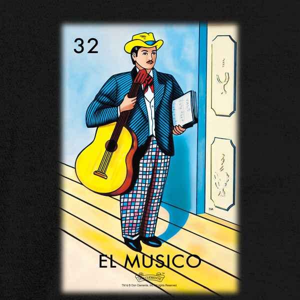 Pop Threads El Musico Musician Loteria Card Mexican Latina Graphic Shirt Bodysuit Toddler Black 6M