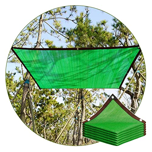 Malla de sombra verde al 85 % para jardín, patio, pérgola, tela de sombra con ojales, personalizable de 5 x 6 m, ideal para sombra de plantas de invernadero y sombreado al aire libre
