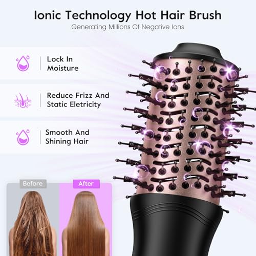 Image of slopehill Mini Travel Dual Voltage Hair Dryer Brush,1000W Hot Air Brush