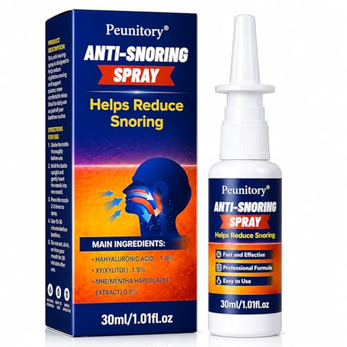 Anti Snore Spray for Adults Fast-Acting Snore Stopper Spray for Quiet Sleep Supports Comfortable Nighttime Breathing Throat Spray Alternative to Mouth Tape Nasal Strips and Mouthpiece 1.01 Fl Oz