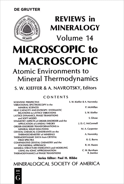 Microscopic to Macroscopic: Atomic Environments to Mineral Thermodynamics      [Print Replica] Kindle Edition
