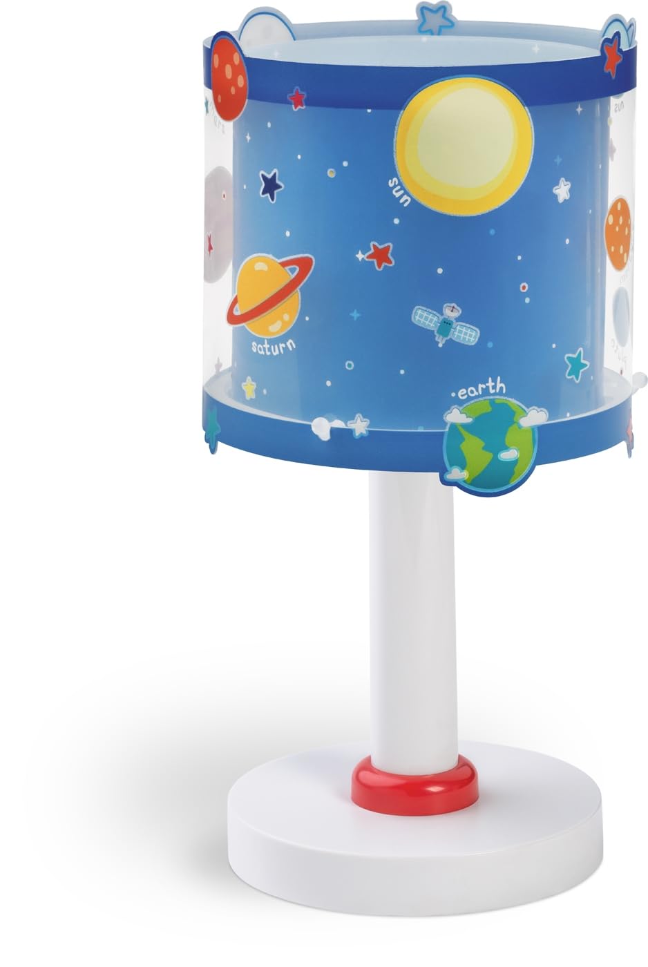 Dalber Lámpara Infantil de Mesilla Planets Sistema Solar 41341N G4 | Lámpara infantil de mesa o mesita; planetas; G4 4W LED - Bombilla incluida; Luz Quitamiedos