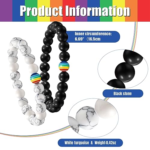 Sureio Pulseras Orgullo LGBT Rainbow x6 miniatura 5