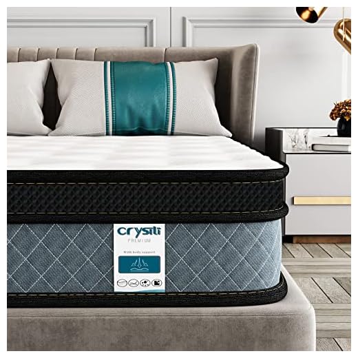 Twin Mattress, Crystli 10 Inch Memory Foam Springs Twin Mattress Foam Layer Mattress in a Box Innerspring Hybrid Mattress