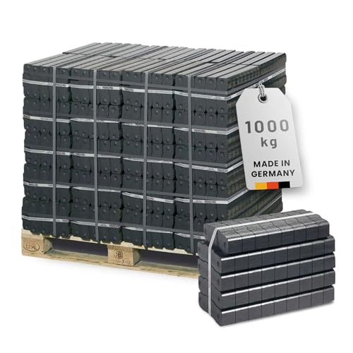 Rekord Braunkohlebriketts 1.000 kg (40x25 kg Gebinde) auf Palette Kaminbriketts mit hohem Heizwert & Langer Brenndauer QualitätsBraunkohle für Kamine & Dauerbrandöfen Gluthalter Briketts
