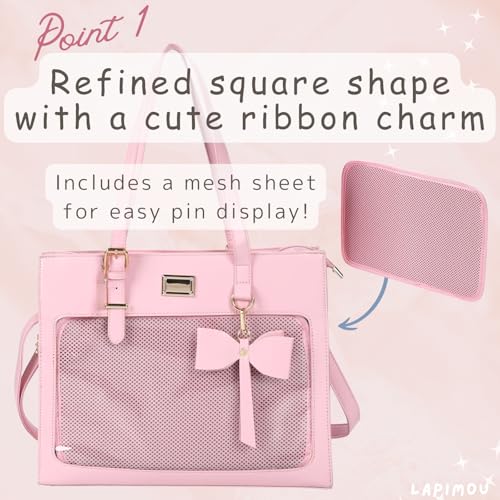 Ita Bag Kawaii Cute Shoulder Bag Handbags Display Pin Bags with Insert Cutecore Kawaiicore Crossbody Purse Anime3