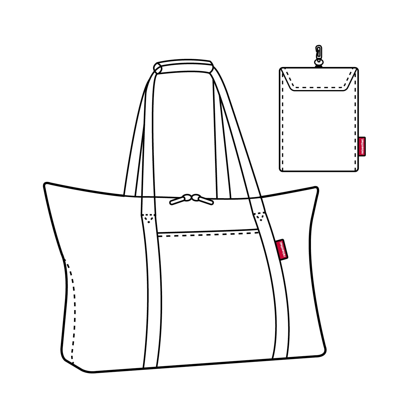 reisenthel Mini maxi borsa da viaggio drak blu pieghevole, pratica e compatta, molto leggera e resistente