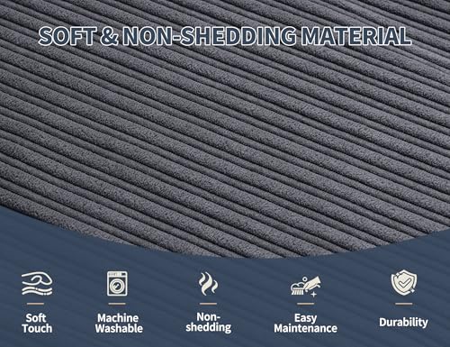 Compact Corduroy Pouf Ottoman for Comfort & Style - Image 5