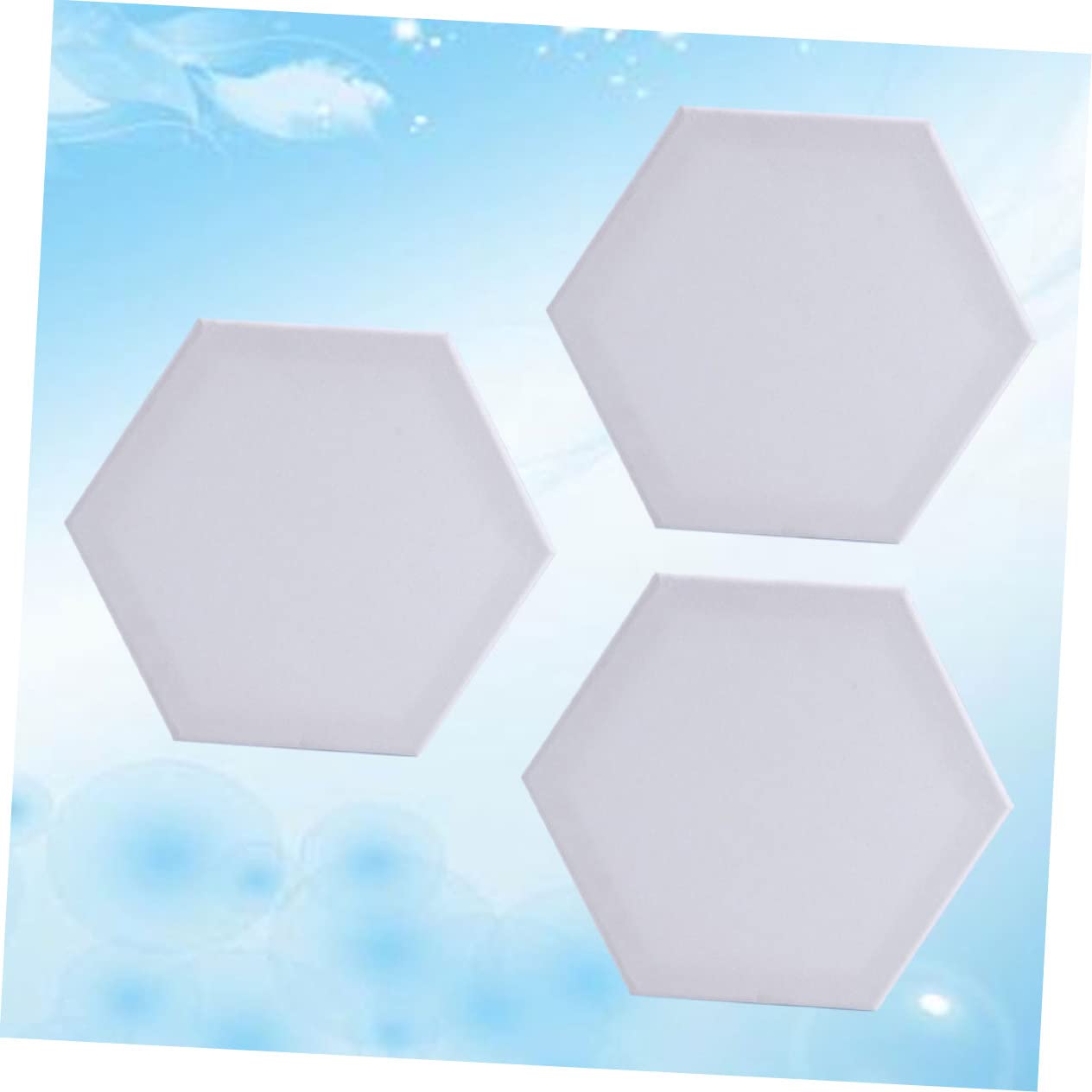 Lot de 3 Toiles D'artiste Hexagonales en Coton Blanc 12,5 Cm pour Peinture à L'huile et Acrylique, Panneaux à Monter Soi-même pour Artistes Amateurs et Étudiants, Usage Intérieur