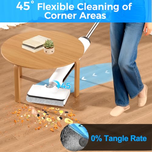 HABIUBIU Wet Dry Vacuum Cleaner, Cordless Vacuum Mop Combo for Hard Floors, 23000Pa Powerful Suction, 180° Lay-Flat, Self-Cleaning Floor Washer with 45 Min Runtime, Anti-Tangle Brush, Dual Tank - image 6