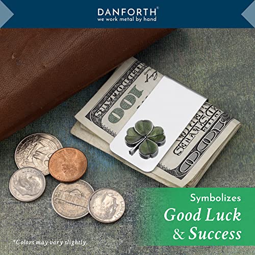 DANFORTH Four Leaf Clover Money Clip For Men, Handcrafted Pewter Metal Irish Shamrock Money Clip, 2”, Made In USA3