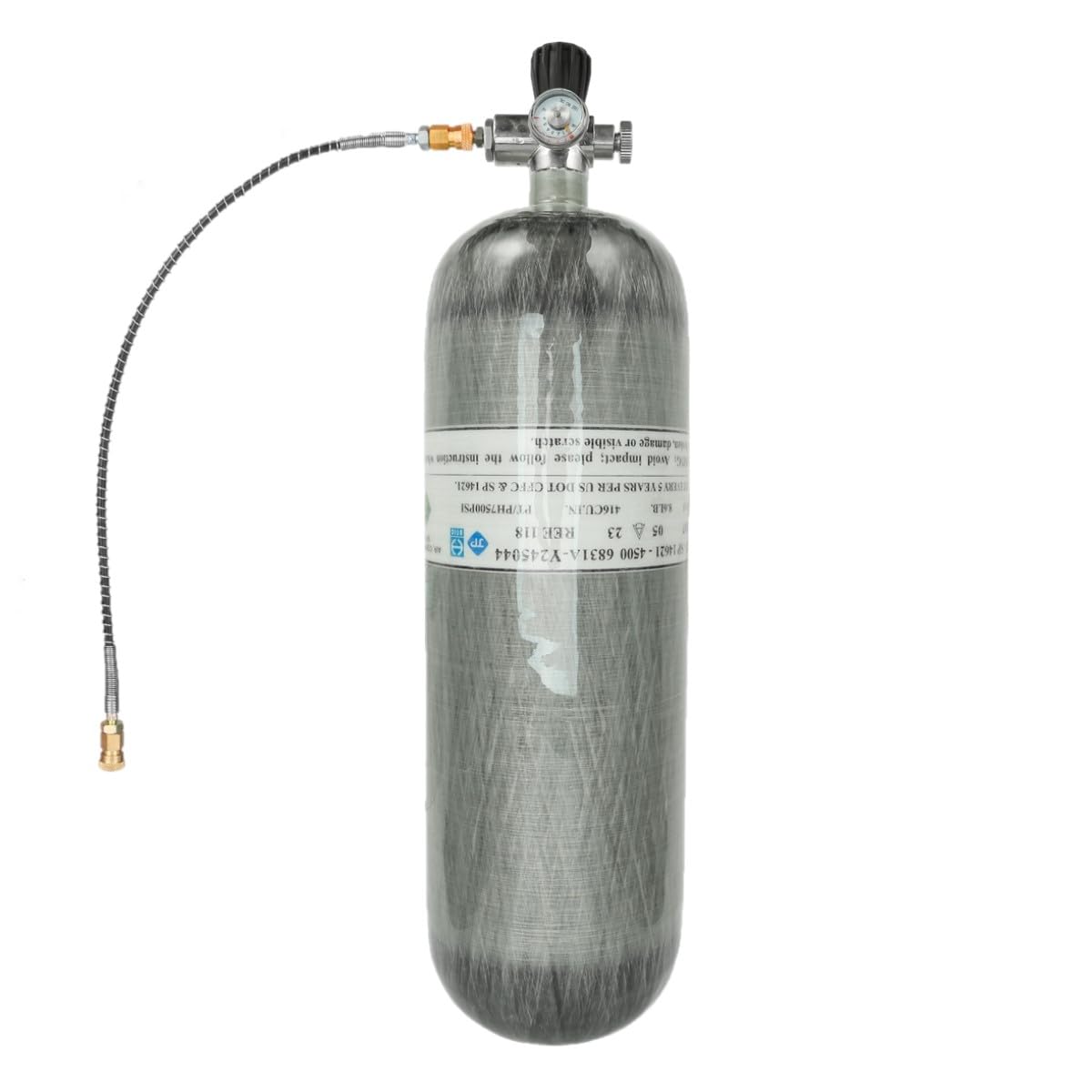 Gurlleu 4500psi Carbon Fiber Tank 6.8L DOT PCP Paintball Fill Station Composite Cylinder