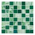 Glass Mosaic Tile Backsplash, 12" x 12" Iridescent Emerald Green Glass Pool Tile for Kitchen, Bathroom, Shower Walls, Swimming Pools, Spa (5 Sheets, 5 sq.ft.)