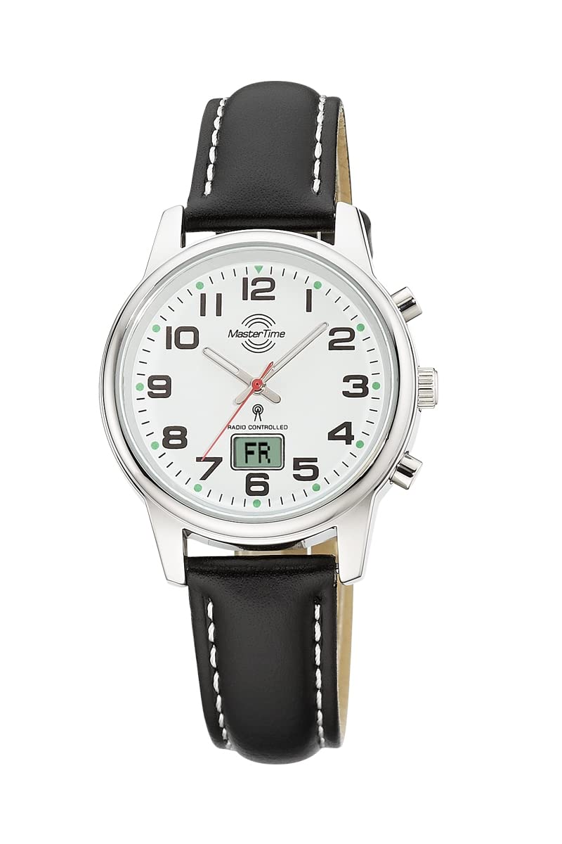 Master Time Funk Quarz Damen Uhr Analog-Digital mit Leder Armband MTLA-10817-12L