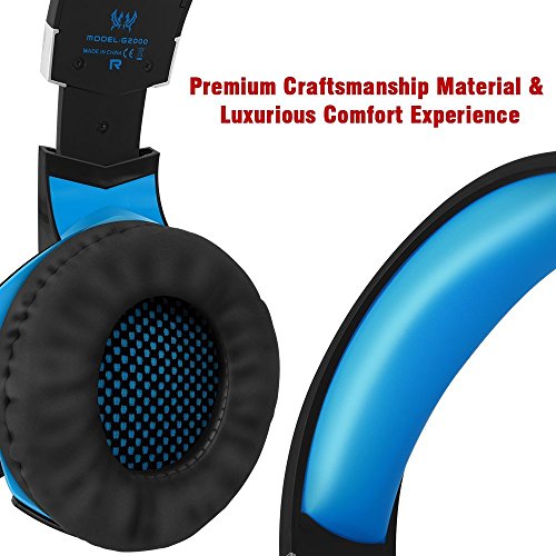 Andoer EACH G2000 Over-ear gaming-hoofdtelefoon, headset, oortelefoon, hoofdband met microfoon, stereo bass, LED-licht voor PC Game - Afbeelding 5