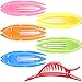 RC ROCHE ORNAMENT 6 Pcs Womens French Concord Curved Hair Clip No Slip Strong Grip Comfortable Hold Girls Ladies Beauty Accessory Pin Teeth Clamp, Small Rainbow Multicolor