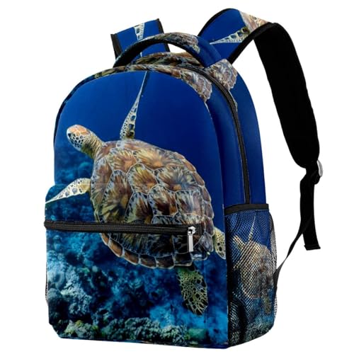 Sac à dos d'école ergonomique et spacieux motif tortue de mer Underlife