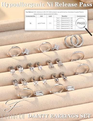 Florideco Hypoallergenic Flat Back Earrings Gold Cartilage Earring Sets for Multiple Piercing Surgical Stainless Steel Earrings for Women Trendy Earring Stacks Small Hoops Flat Back Stud Earrings2