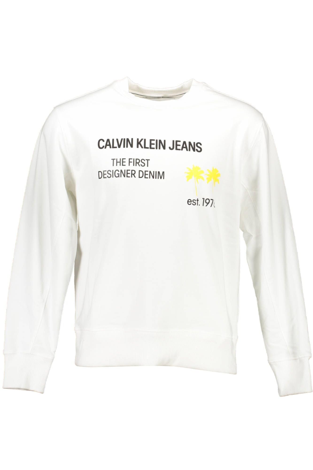 Calvin Klein Pull en coton blanc coupe ample confort thermique idéal
