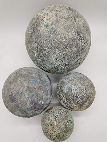 Preisvergleich Produktbild Teramico Dekokugel Gartenkugel glasiert -Blau, Grün, Anthrazit, Türkis, Aqua- sehr hochwertig frostfest und witterungsbeständig Steinzeug (4er Set 12cm, 16cm, 20cm und 28cm, Aqua Moon)