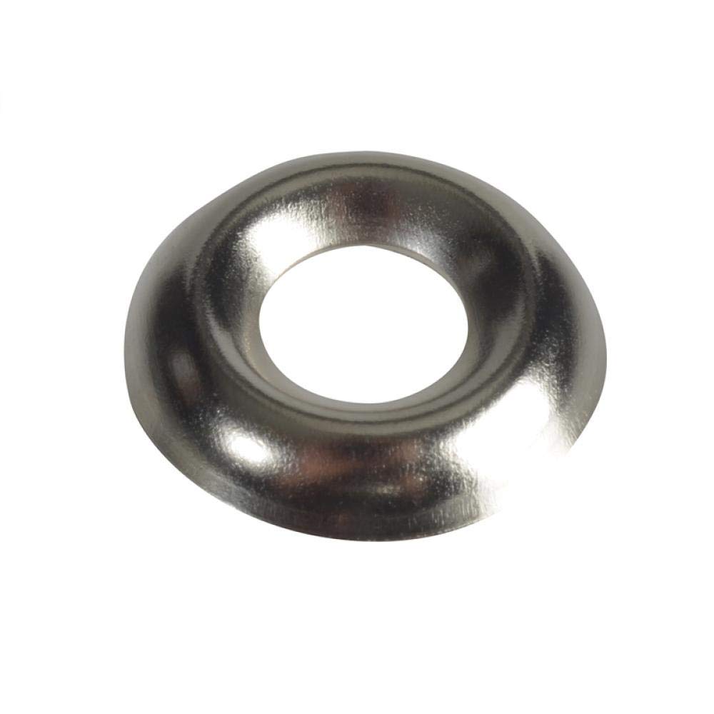 ForgeFix 200SCW6N Screw Cup Washers Solid Brass Nickel Plated No.6...