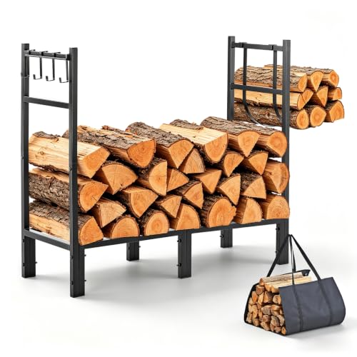 Image of VEVOR Firewood Rack 32.68 Inch Heavy Duty Indoor Fire Wood Storage Holder