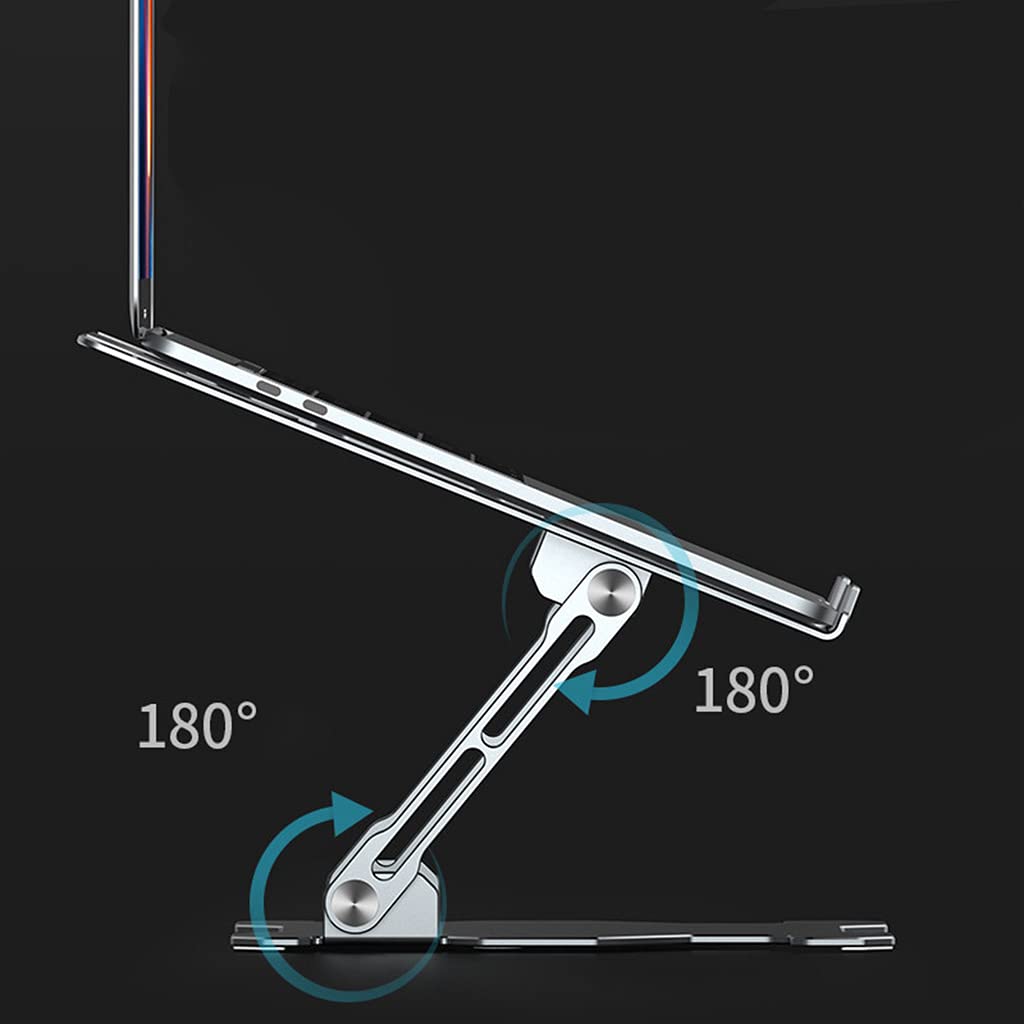 Supporto per laptop in alluminio, supporto ergonomico regolabile per computer portatile inferiore a 17 pollici, altezza regolabile per computer portatile ergonomico