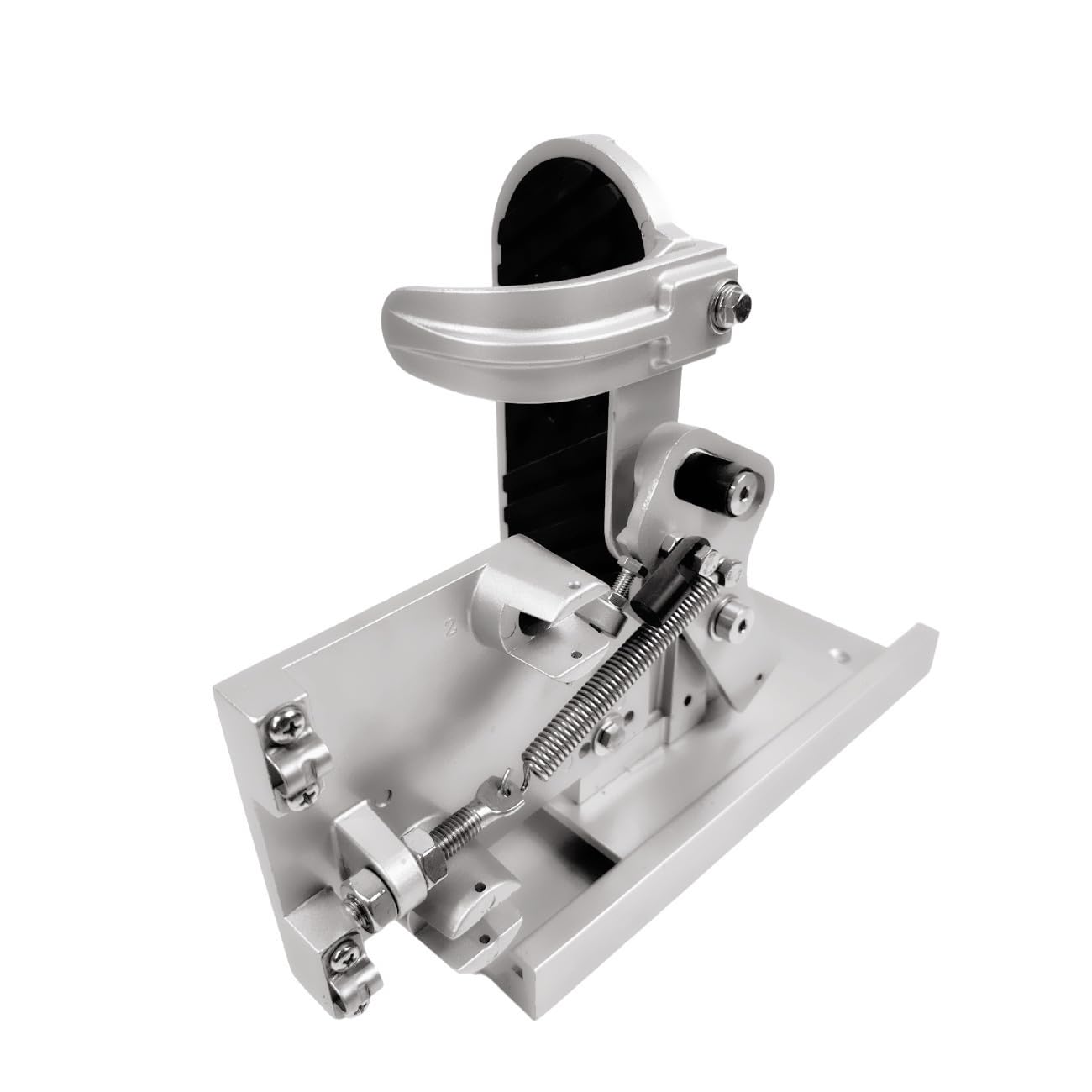 Pedal de acelerador de motor fueraborda plateado, control mecánico lateral, ajuste vertical, acelerador de pie caliente para barcos, yates, buques marinos