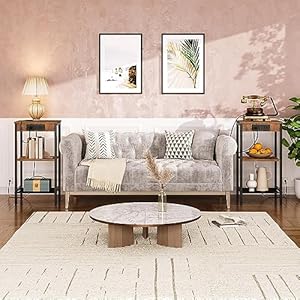 Hoobrotallendtablewithchargingstation297inchsmalltallsidetable3tiertelephonetablesmallentrywaytablehighnightstandforlivingroombedroomhallwayrusticbrownbf09udh01 Urban Country Home Decor Hoobro tall end table with charging station 297 inch small tall side table 3 tier telephone table small entryway table high nightstand for living room bedroom hallway rustic brown bf09udh01 urban country home decor