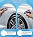 White Car Paint Touch Up Pen, Touch Up Paint for Car with Varnish Clear Coat Pen 2pcs, Car Scratch Repair Pen, Lasting Auto Scratch Remover, Quick and Easy Fix Vehicles Chip Rim Scuff Repair