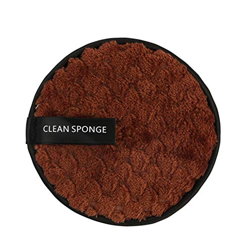 2 PACK Reusable Makeup Remover Pads - Zero Waste and Chemical Free Face Wipes - Makeup Remover Towel Face Cleansing Cloth Pads Plush Puff Face Cloths Eye Makeup Remover Pads Fashion New (Brown)