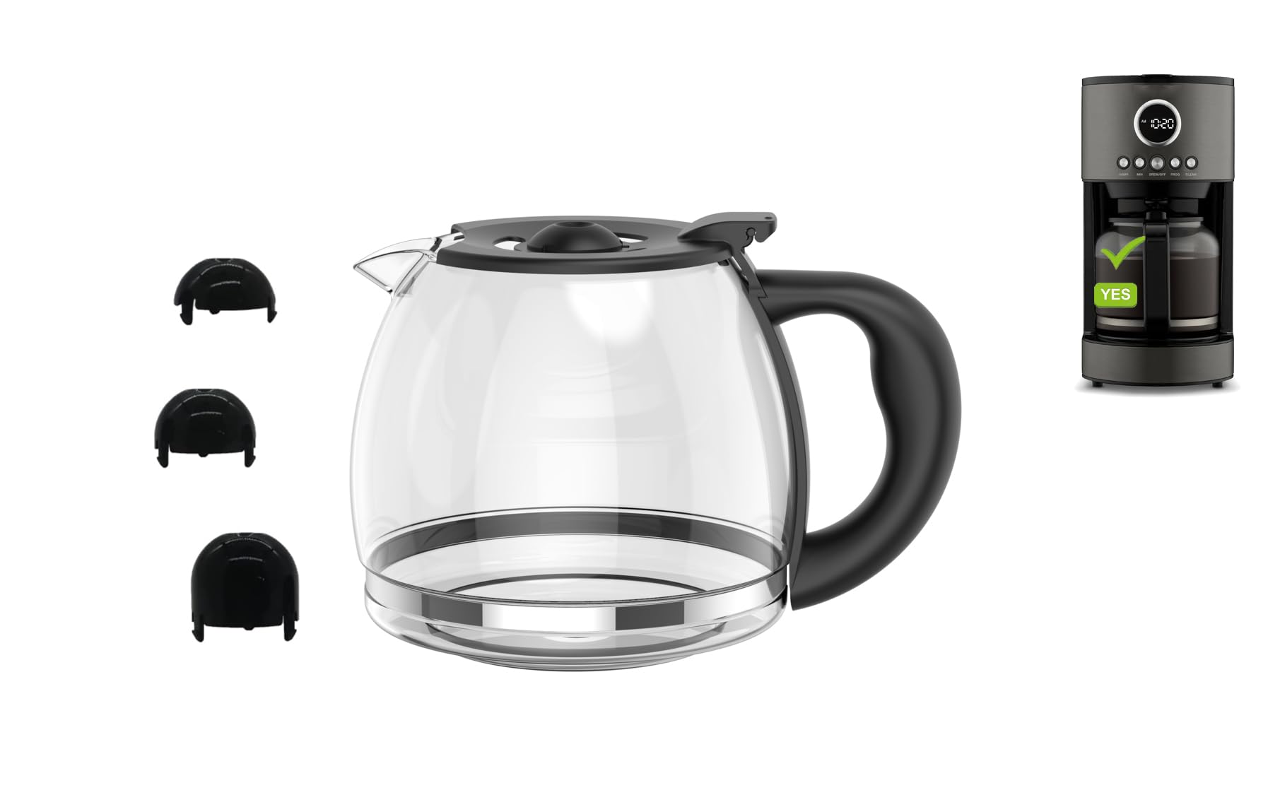 Replacement Coffee Pot, Only Compatible for Cuisinart Coffee Maker DCC1220BKS? NOT for Other brand or other models.