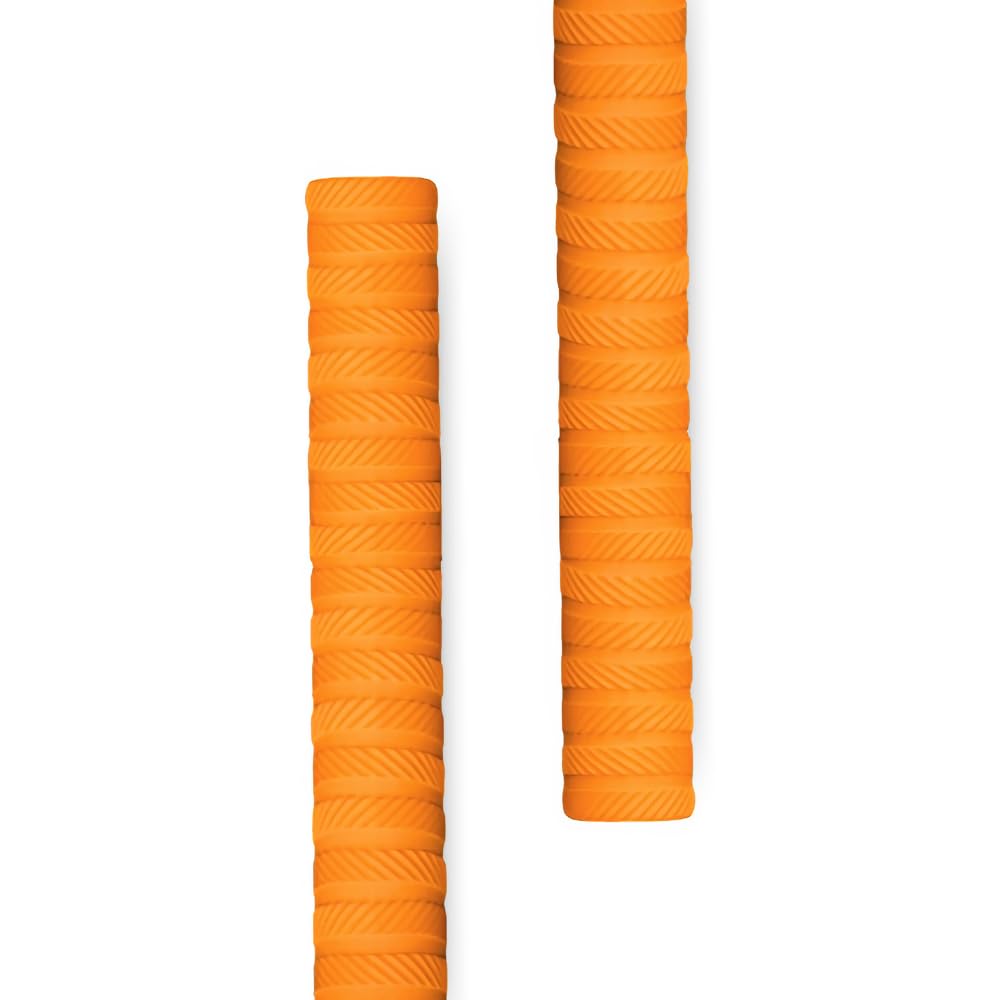 PROVERVE Premium Rubber Grips for Full Size Cricket Bat Handle, Jointless Construction for Enhanced Performance with Better Shock Absorption (Orange)