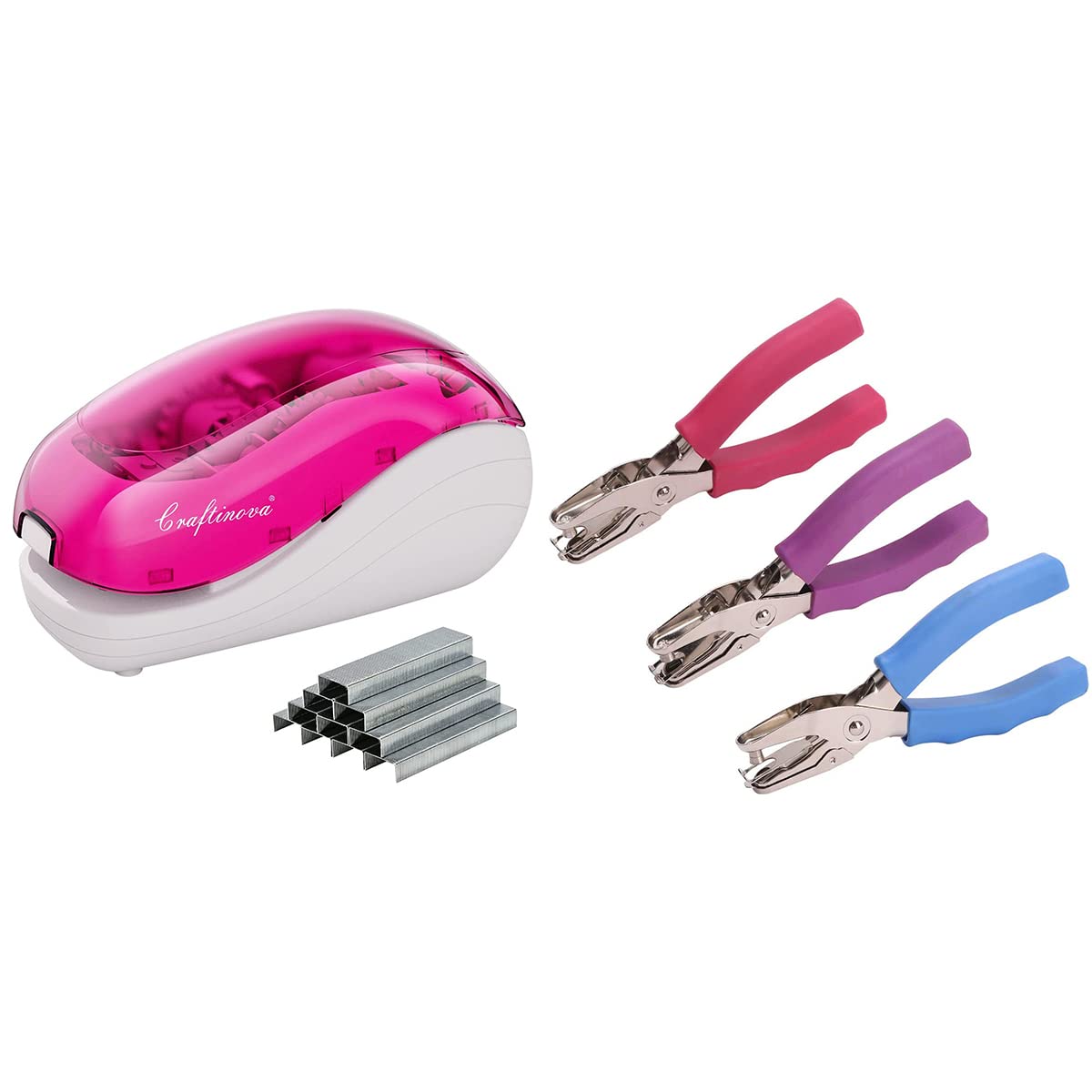 craftinovaElectric Stapler and Handle Punch
