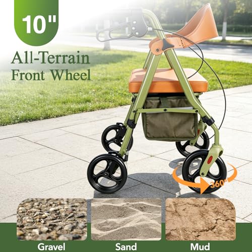 Image of HOMENURSE L37 WonderLUX Series Walkers for Seniors with Seat Lightweight
