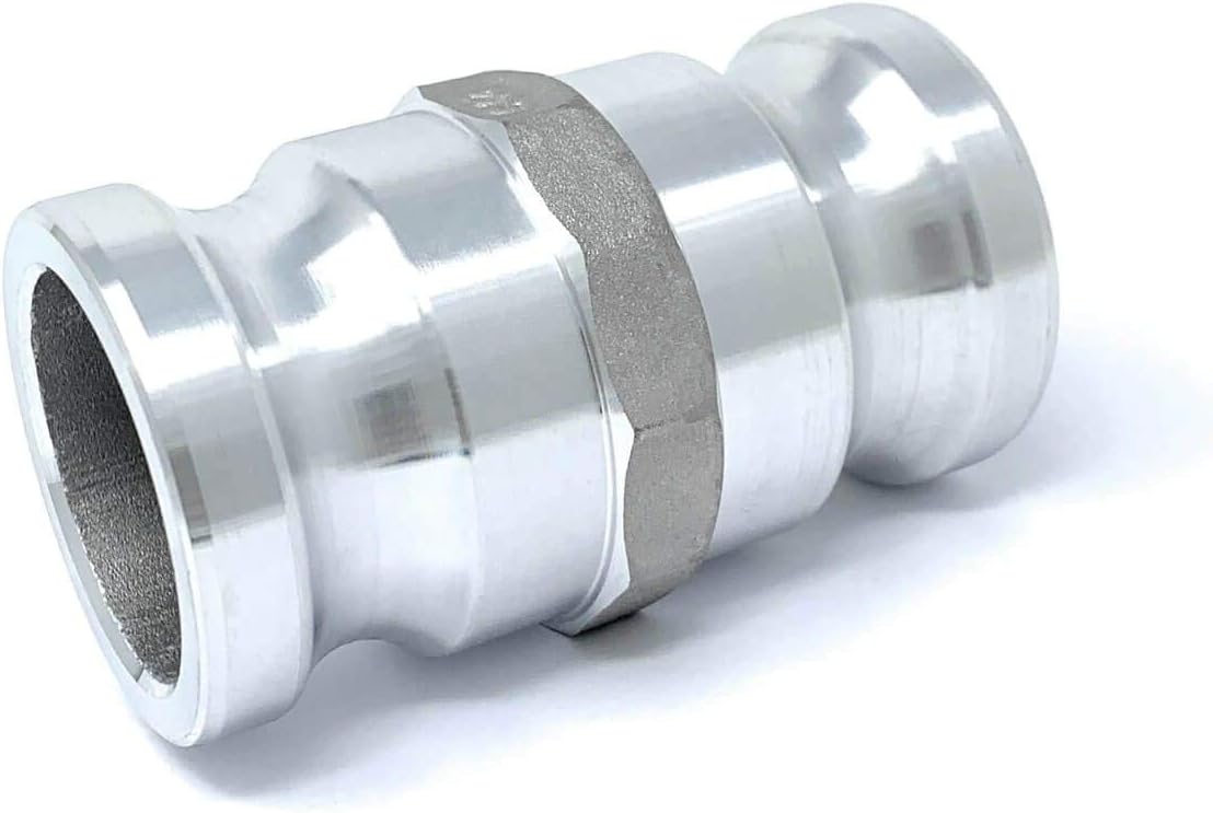 Gloxco Aluminum Type AA Cam and Groove Spool Adapter, 2 Male Camlock x 2 Male Camlock (CAM-20-AA-AL)