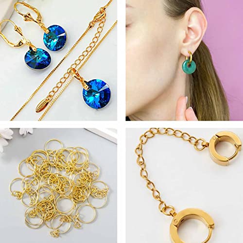 1100Pcs Open Jump Rings, Gold O Ring Connectors Set 304 Stainless-Steel Ring Connectors Open Rings For Jewelry Making Connectors Supplies (4/5/6/7/8/10Mm) #TOP3