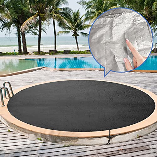 LSGGTIM Solar Poolabdeckung Rund, 254cm Pool Solarfolie Schwarz UV-Beständige Solarplane Pool Abdeckplane Poolheizung Wärmeplane Solarplane Solarabdeckung für Wassererwärmung 245cm 300cm 360cm 450cm – Bild 4