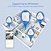 Smart Water Leak Detectors for Home WiFi with App Alerts, Stechro Ajustable 120dB Water Sensor Alarm Leak Detector for Basements Sink Kitchen Laundry, 4 Water Sensors & 1 Gateway