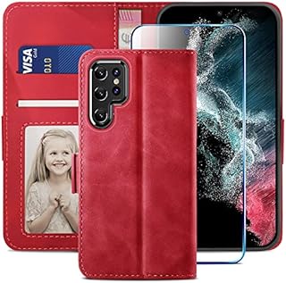 YATWIN Samsung Galaxy S20 Plus Case, Samsung S20 Plus Flip Wallet Leather Case with Card Slot and Shockproof Function Kickstand Phone Cases Cover for Samsung S20 + - Wine Red