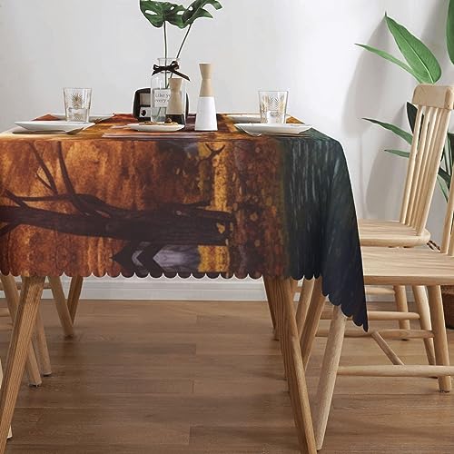 Nappe de table à manger rectangulaire au tomber lourd et finitions soignées - 4
