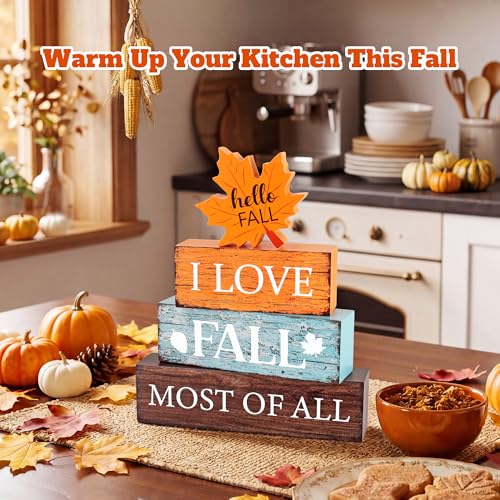 4 Pcs Fall Wooden Decor, Fall Table Decorations Gifts for Home - Image 5