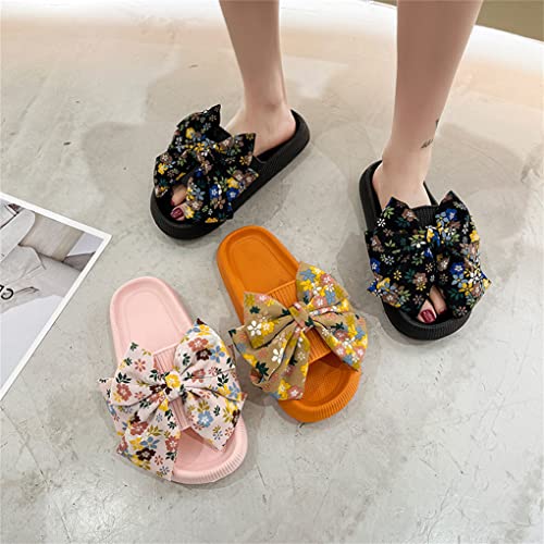 cute big bow sandals and slippers women's summer outdoor wear tide all-match word slippers non-slip thick-soled beach shoes4