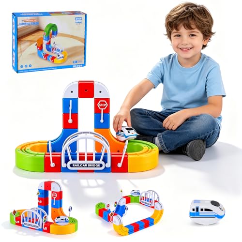 Train électrique flexible Clickrail pour animer les après-midis de jeux en famille