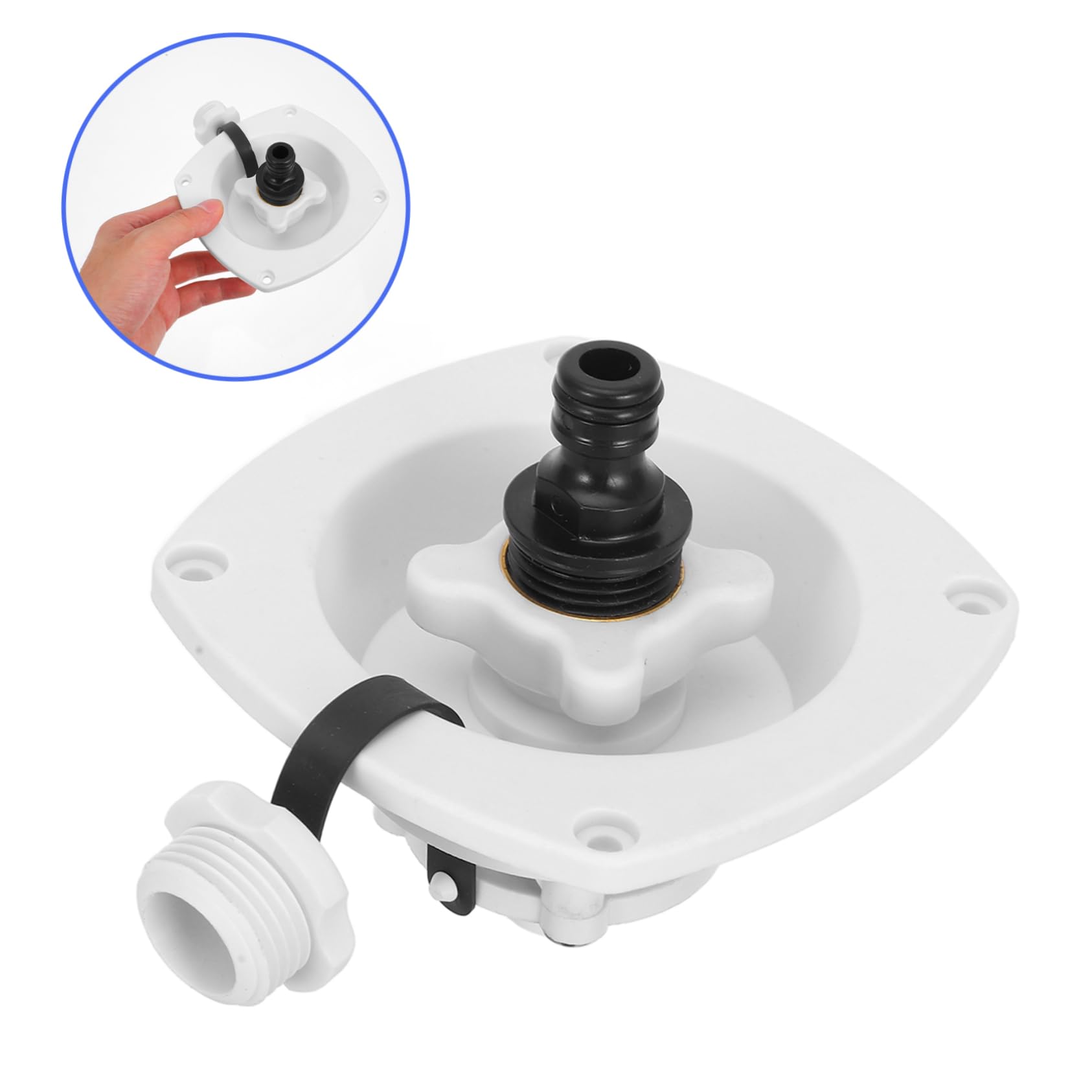 5piezas Tapón De De Agua Para Rv y Yate Accesorio De Modificación Tapa De Entrada De Agua Resistente y Instalación y Rápida Material
