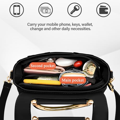 FuninCrea Womens Purses and Handbags, Leather Tote Bag Crossbody Bags for Women Large Capacity Waterproof Womens Bag Purses4