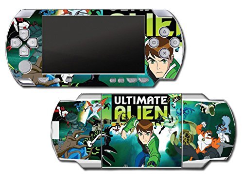 Ben Ten 10 Ultimate Alien Omnitrix Tennyson Video Game Vinyl Decal Skin Sticker Cover for Sony PSP Playstation Portable Original Fat 1000 Series System